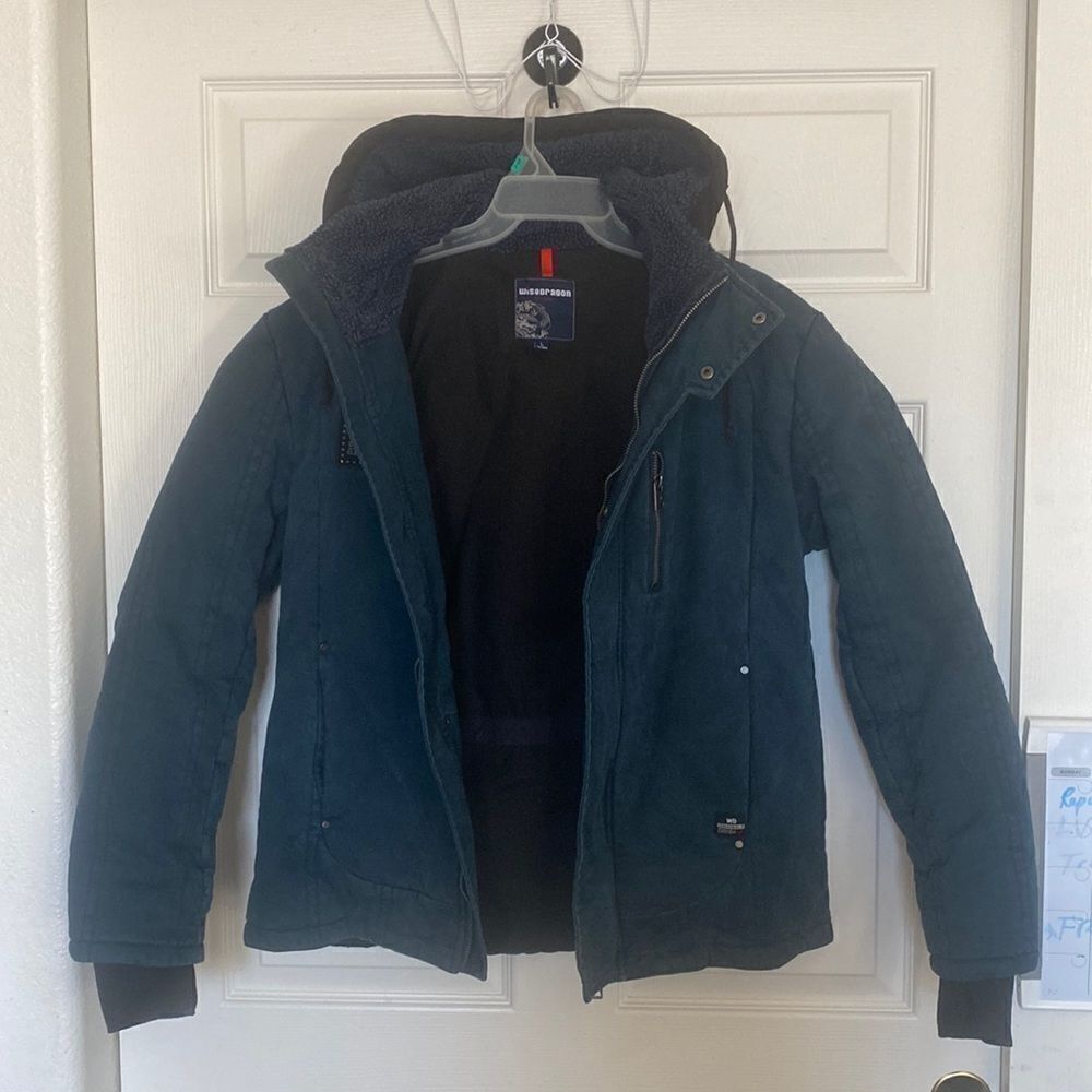 WISEDRAGON Men’s Heavy Duty Hooded Jacket Size L - Picture 2 of 11